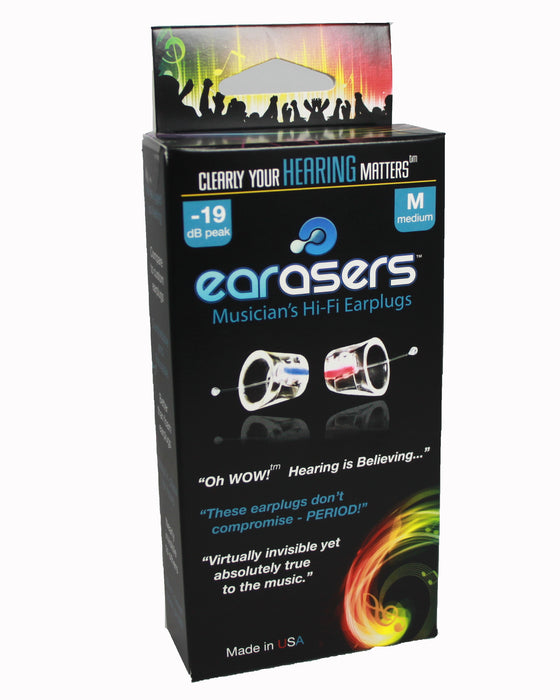 EARasers Musicians Plugs - Medium Earplugs