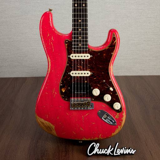 Fender Custom Shop 62 Stratocaster HSS Heavy Relic Electric Guitar, Ebony Fingerboard - Watermelon King - CHUCKSCLUSIVE - #R129719