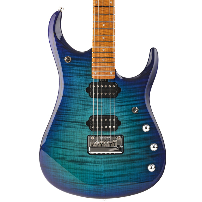 Music Man John Petrucci Signature JP15 Electric Guitar, Cerulean Paradise Fade, Flame Maple Top - Open Box Mint