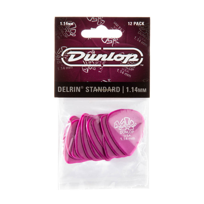 Dunlop Delrin 500 Guitar Picks - 1.14mm - Magenta (12-pack)