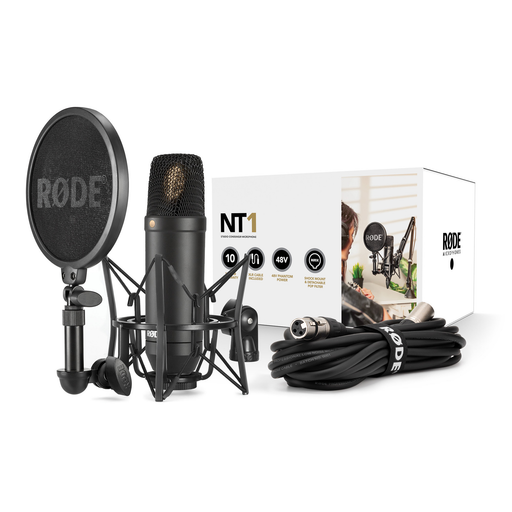 Rode NT1-KIT 1-Inch Cardioid Condenser Microphone Bundle - New