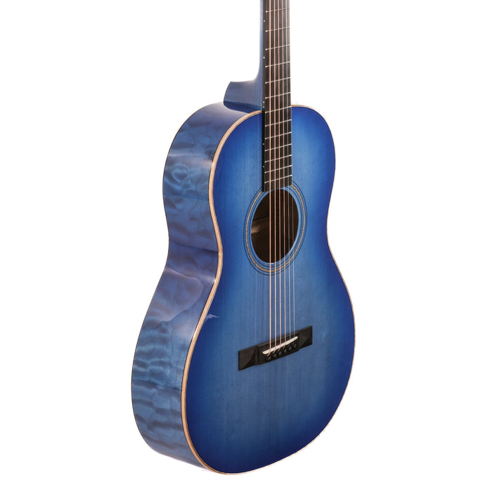 Bedell Seed to Song Parlor Acoustic Guitar - Quilt Maple and Adirondack Spruce - Sapphire - CHUCKSCLUSIVE - #922005