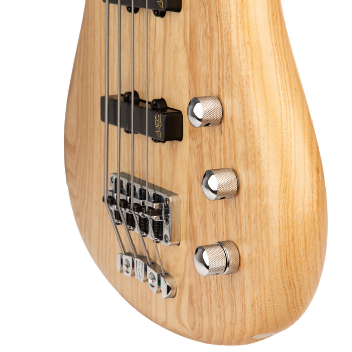 Warwick GPS Corvette Ash Active 4 String Electric Bass - Natural Transparent Satin - #GPSA008112-20