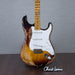 Fender Custom Shop Limited Edition 70th Anniversary 1954 Stratocaster Super Heavy Relic Guitar - Wide-Fade 2-Tone Sunburst - #XN4990