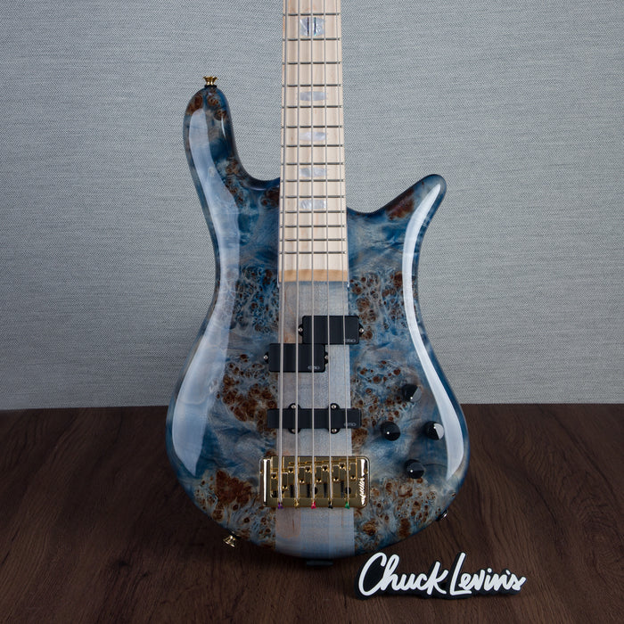 Spector Euro5 LT 5-String Bass Guitar - Exotic Poplar Burl Blue Fade - CHUCKSCLUSIVE - #]C121SN 21050