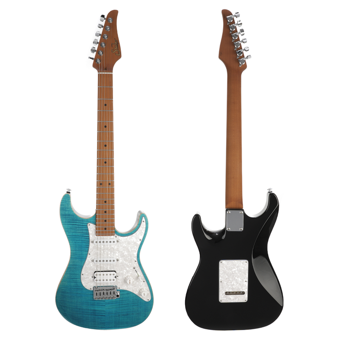 Suhr Standard Plus Electric Guitar, Roasted Maple Fingerboard - Bahama Blue - New