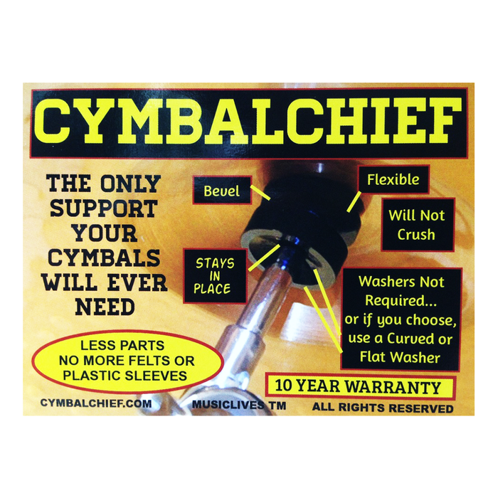 CymbalChief Cymbal Support, Silver- Single Pack