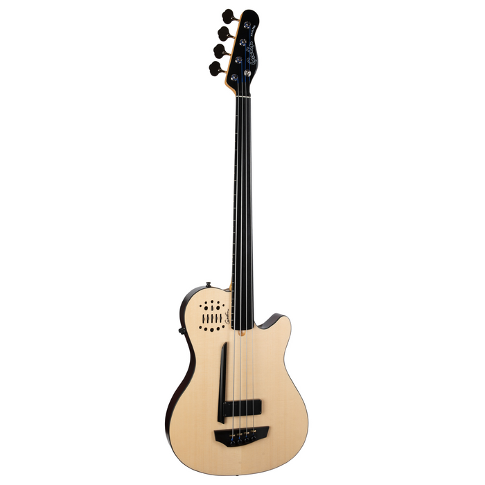 Godin A4 Ultra Fretless A/E Bass Guitar - Natural - New