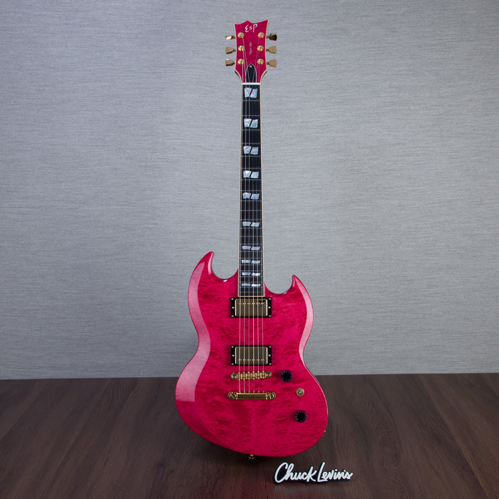 ESP USA Viper QM Electric Guitar - Raspberry - #US24133