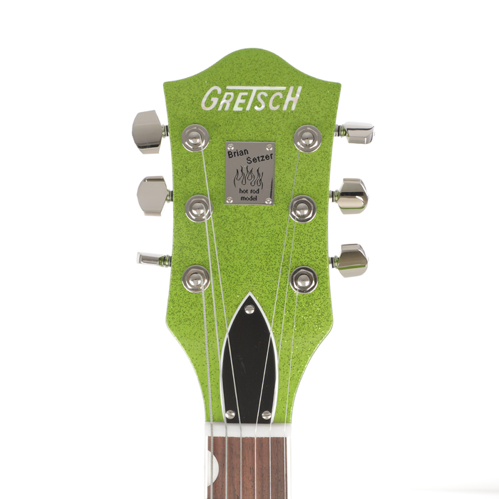 Gretsch G6120T-HR Brian Setzer Signature Hot Rod Hollow Body With Bigsby - Extreme Coolant Green Sparkle - New