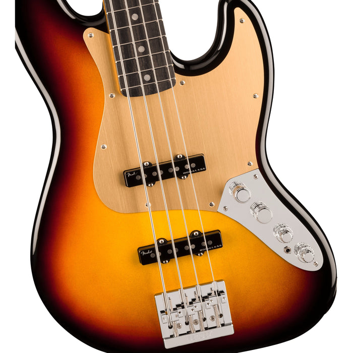 Fender American Ultra II Jazz Electric Bass Guitar, Ebony Fingerboard - Ultraburst