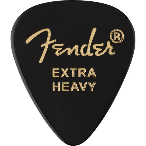 Fender Classic Celluloid 351 Shape Extra Heavy 12-Pack Guitar Picks - Black