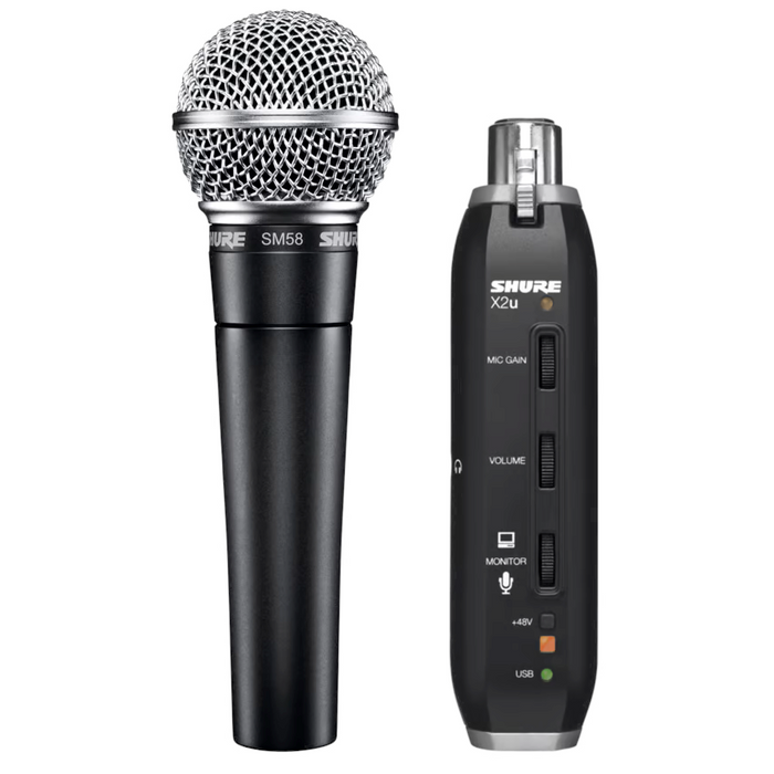 Shure SM58-X2U USB Digital Bundle with SM58 Microphone and Interface