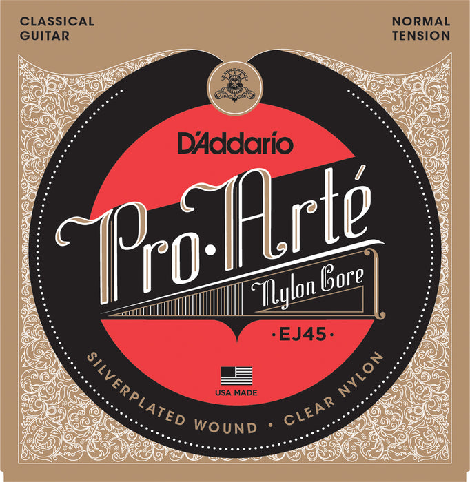 D'Addario EJ45 Pro-Arte Nylon Classical Guitar Strings, Normal Tension