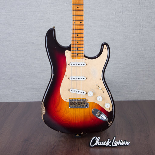 Fender Custom Shop 70th Anniversary 1954 Sratocaster Limited Edition Electric Guitar - Wide-Fade Chocolate 2-Color Sunburst - #LXX0166