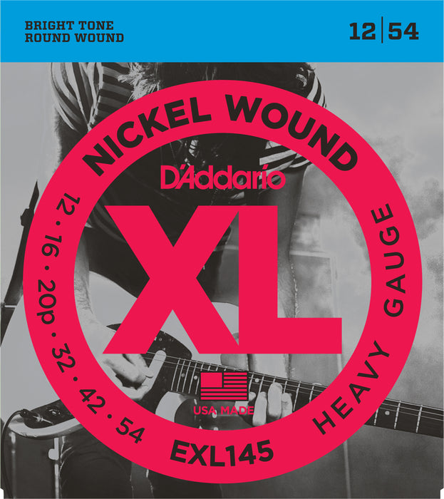 D'addario EXL145 Nickel Wound Electric Guitar Strings, Heavy, 20059 with Plain Steel 3rd