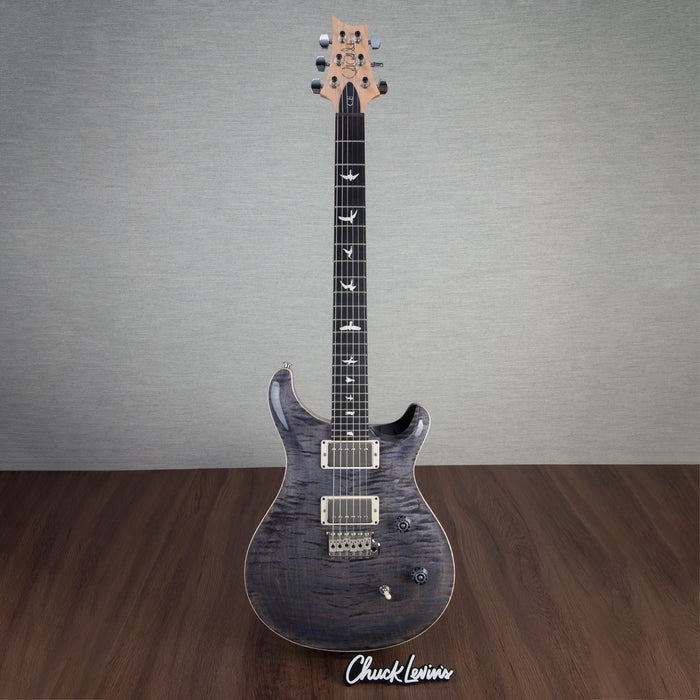 PRS CE24 Flame Maple Electric Guitar, Ebony Fingerboard - Elephant Grey - CHUCKSCLUSIVE - #230364705