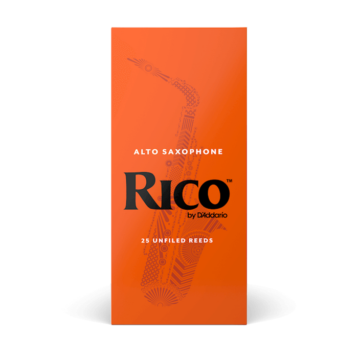 D'Addario RJA25 Rico Unfiled Alto Sax Reed - 25-Pack - New,3.5