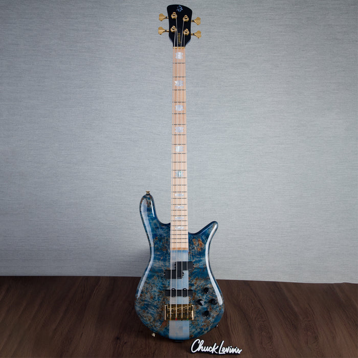 Spector Euro4 LT Bass Guitar - Exotic Poplar Burl Blue Fade - CHUCKSCLUSIVE - #]C121SN 21127