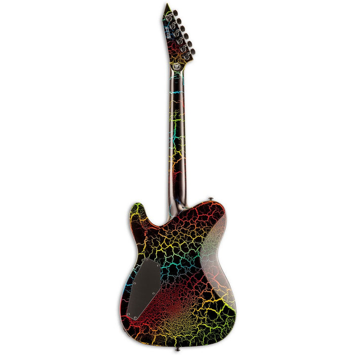 ESP LTD Limited Edition Crackle Series Eclipse '87 NT Electric Guitar - Rainbow Crackle - New,Black