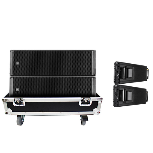 ProX X-RCF-HDL20A LA X2W Dual Flight-Road Case for 2 x RCF HDL 20-A Line Array Speakers with Wheels - New