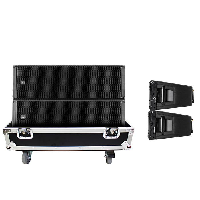 ProX X-RCF-HDL20A LA X2W Dual Flight-Road Case for 2 x RCF HDL 20-A Line Array Speakers with Wheels - New