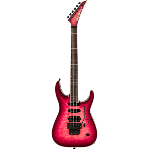 Jackson Pro Plus Series Soloist SLA3Q, Ebony Fingerboard Electric Guitar - Fuschia Burst - New