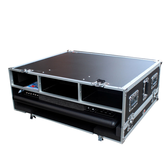 ProX XS-MIDM32DHW ATA Digital Audio Mixer Flight Case for Midas M32 Console with Doghouse Compartment and Caster Wheels