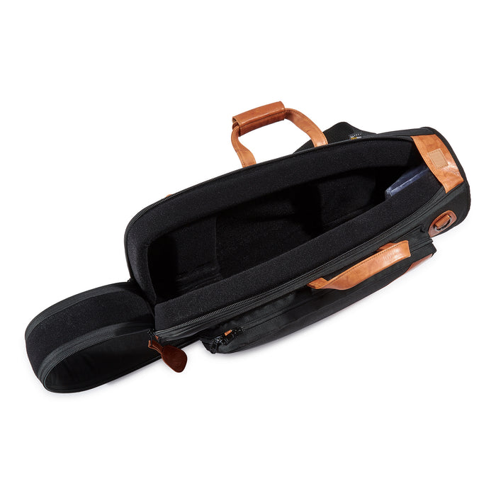 GARD 1-ESK Elite Single Trumpet Gig Bag - Black Cordura with Leather Trim