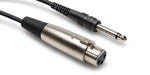 HOSA PXF-102 1/4" TS To XLR3F 2 Foot Cable