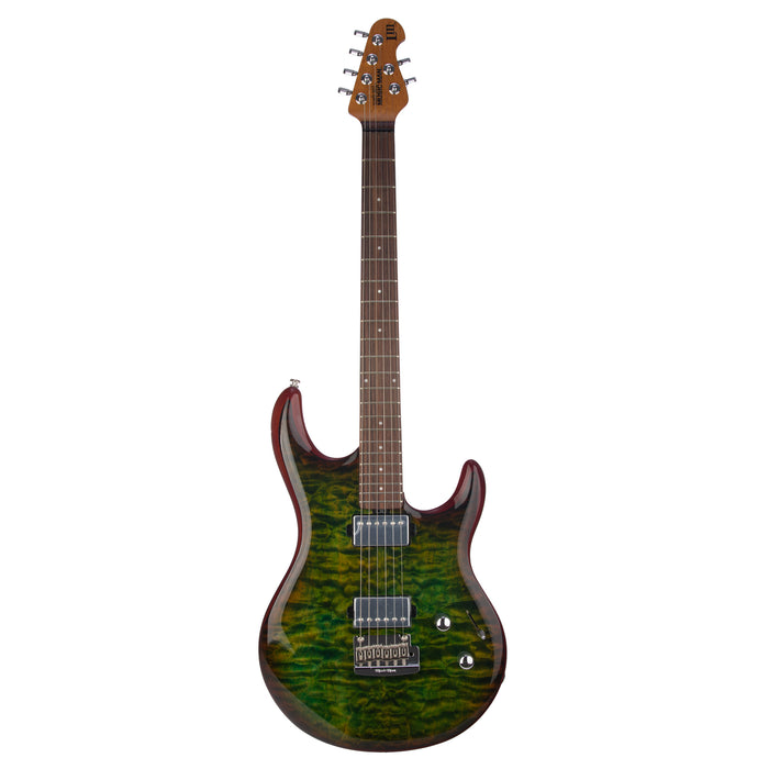 Music Man Steve Lukather Signature Luke III Electric Guitar, Lucsious Green, Quilt Maple Top - Open Box Mint