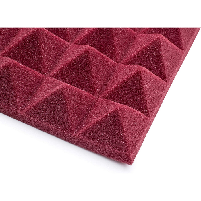 Gator GFW-ACPNL1212PBDY-8PK - 2-Inch Thick Acoustic Foam Panels - 8 Pack , Burgundy