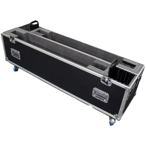 ProX Universal Case Kled TV Dual 70-Inch to 85-Inch Adjustable Flight Case with 4-Inch Casters