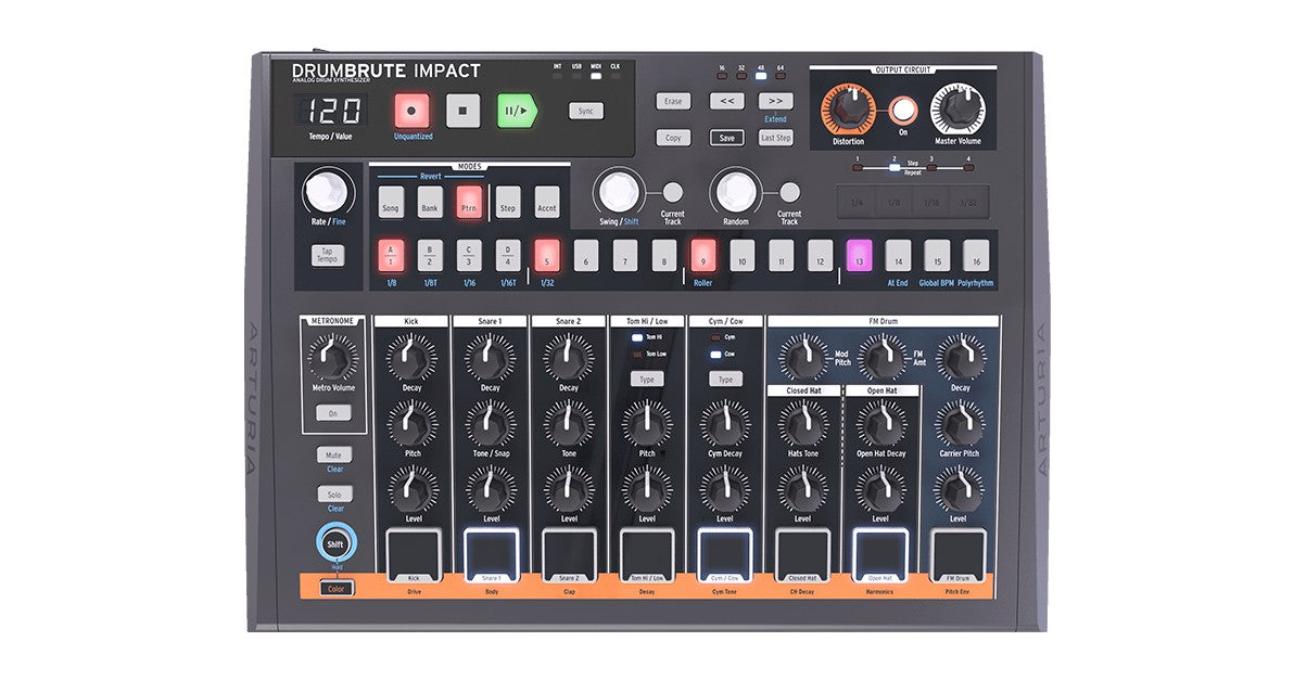 Arturia DrumBrute Impact Analog Drum Synthesizer - New