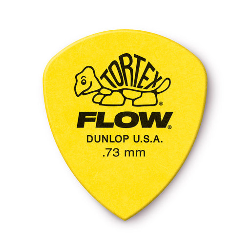 Dunlop Tortex Flow Guitar Picks - .73mm - Yellow (12-Pack)