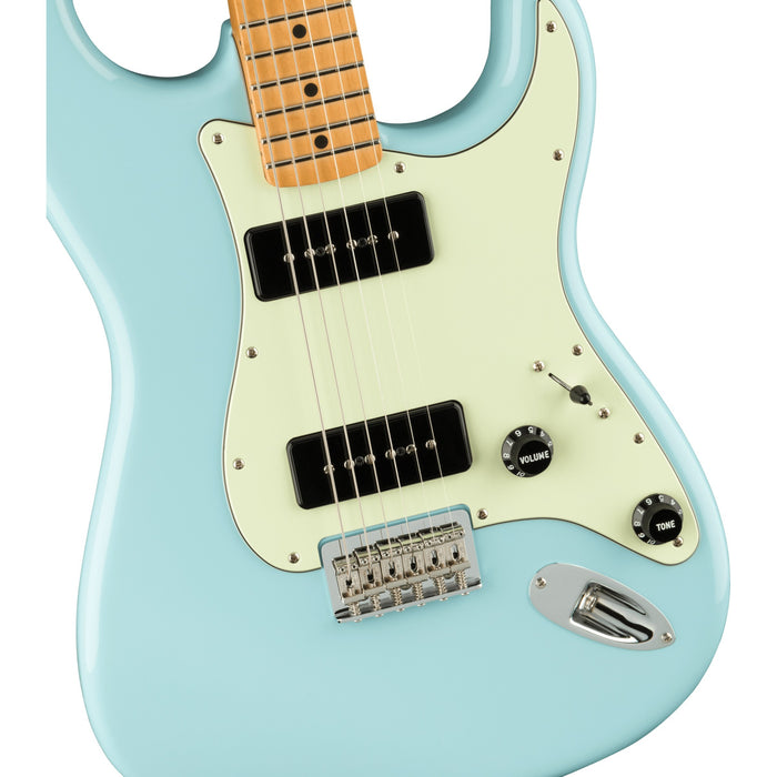 Fender Noventa Stratocaster Electric Guitar - Daphne Blue, Maple Fingerboard - New