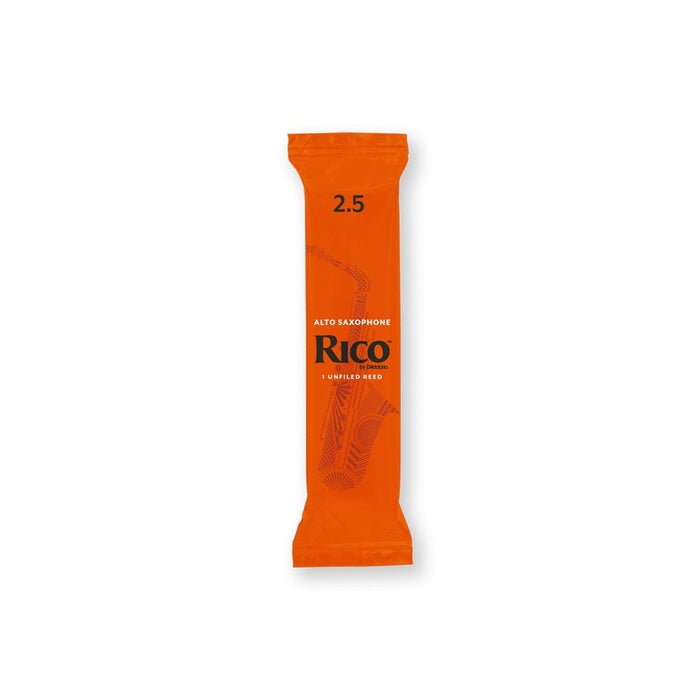 D'Addario RJA0125 Rico Unfiled Alto Sax Reed - 50-Pack, Strength 2.5