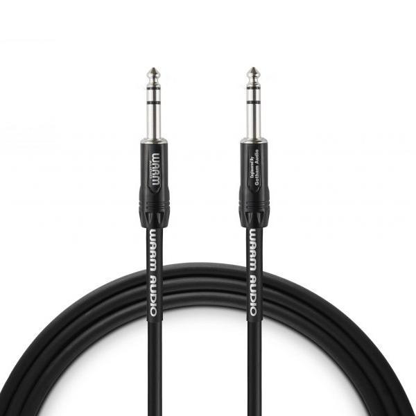 Warm Audio Pro-TRS-3' Pro Silver TRS to TRS Cable - 3-foot