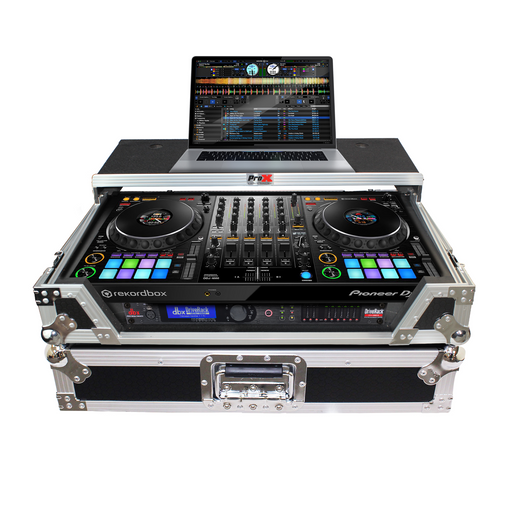 ProX XS-DDJ-1000 WLT Flight Case for Pioneer DDJ-1000 SRT / FLX-6 Digital ControllerS W-Laptop Shelf and Wheels