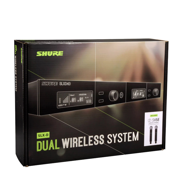 Shure SLXD24D/SM58 Dual Wireless Microphone System - G58 Band - New