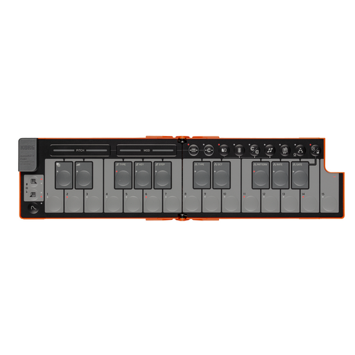 Korg nanoKey Fold Foldable Midi Keyboard - Lava Orange