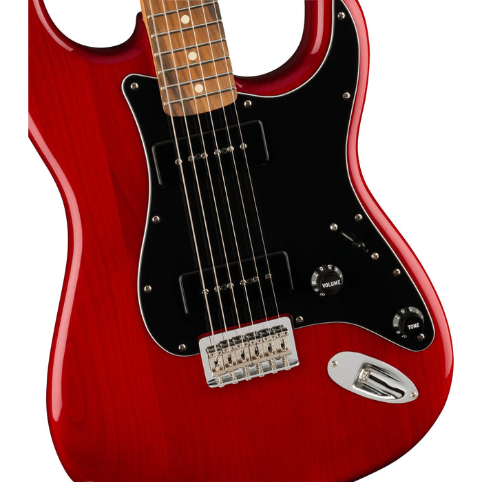 Fender Noventa Stratocaster Electric Guitar - Crimson Red Transparent, Pau Ferro Fingerboard - Display Model - Display Model