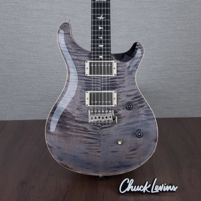 PRS CE24 Flame Maple Electric Guitar, Ebony Fingerboard - Elephant Grey - CHUCKSCLUSIVE - #230361852