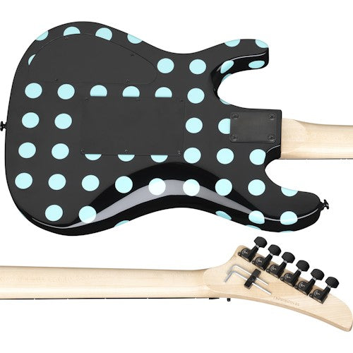 Kramer NightSwan Electric Guitar - Black With Blue Polka Dots - New