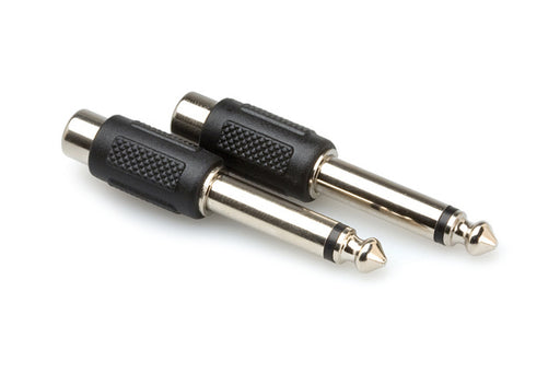 Hosa GPR-101 RCA to 1/4" TS Adaptor 2Pc