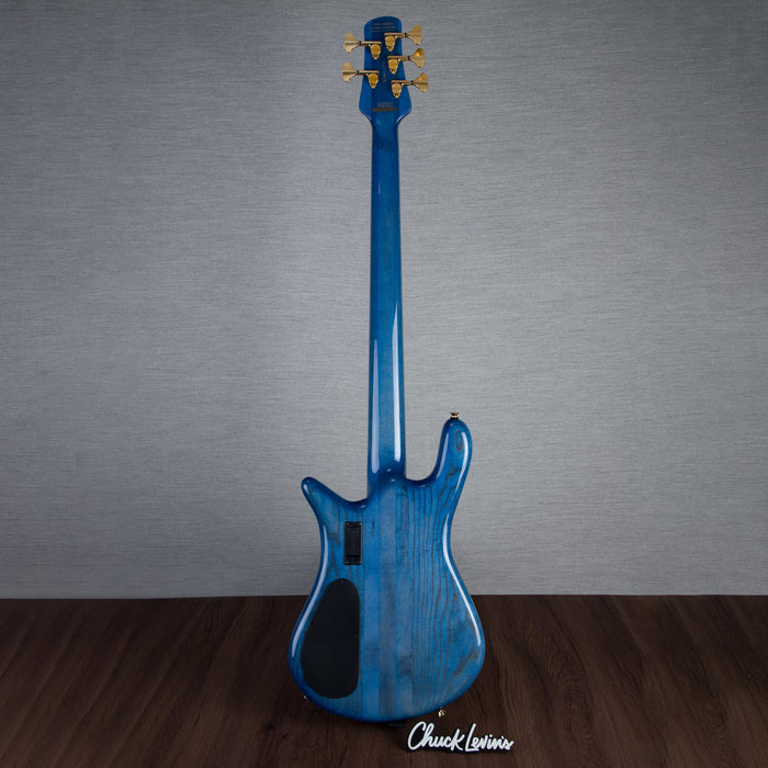 Spector Euro5 LT 5-String Bass Guitar - Exotic Poplar Burl Blue Fade - CHUCKSCLUSIVE - #]C121SN 21048