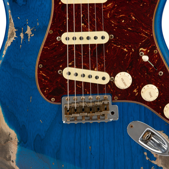 Fender Custom Shop 1962 Stratocaster Heavy Relic - Sapphire Blue Transparent - CHUCKSCLUSIVE - #R121469