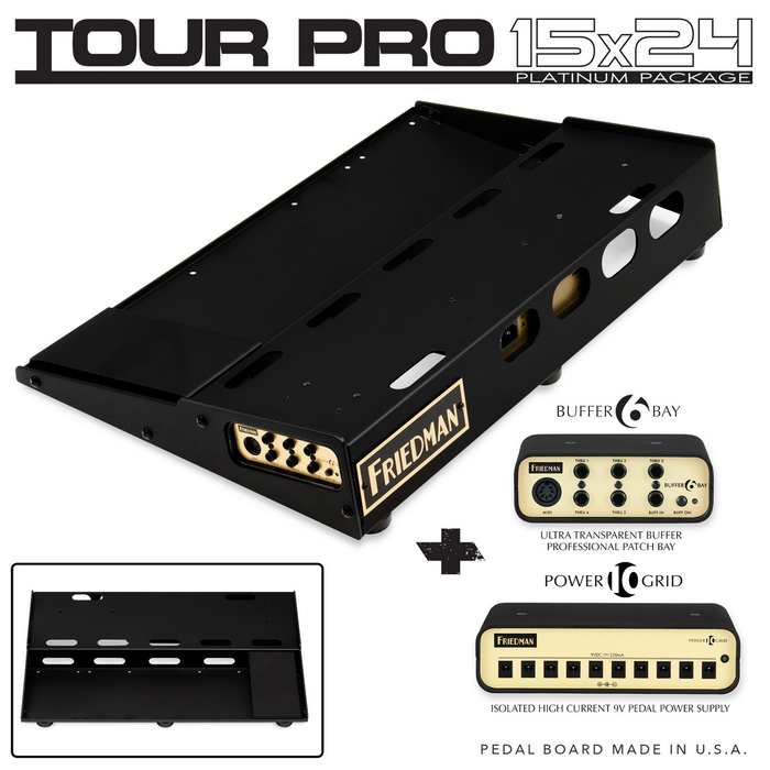 Friedman 15 x 24-Inch Tour Pro Platinum Guitar Pedalboard