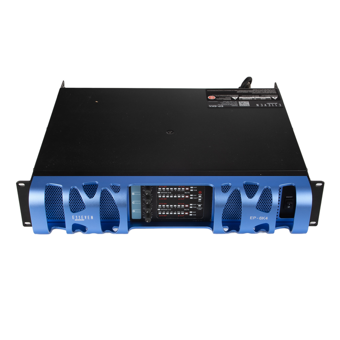 E11EVEN EP-6K4 4-Channel 1250-Watt Power Amplifier - Blue