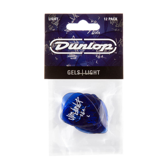 Dunlop 486PLT Gels Guitar Picks - Light - Blue (12-Pack)